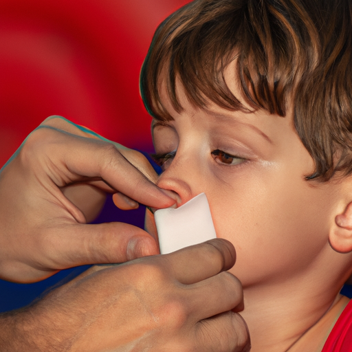 1. איור של אנטומיית האף של ילד המדגישה את כלי הדם הרגישים.