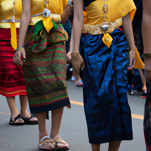 מקומיים בלבוש מסורתי חוגגים פסטיבל בפוקט.